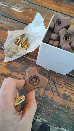 assembling 3D printed bolt knobs #diy #workshop #production #process