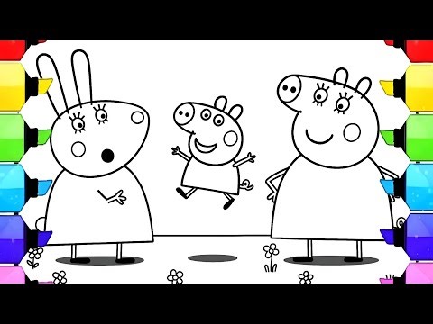 George Pig has two Mummies Drawing Easy, Peppa Pig Drawing and Coloring for Kids, Peppa Pig Drawing