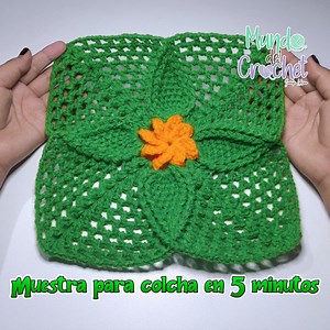 Quilt sampler in 5 minutes! 🍃 | Mundo del crochet