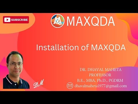 1. Installation of MAXQDA - Qualitative Data Analysis Software || Dr. Dhaval Maheta