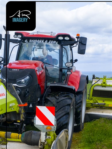 Case Puma 240 CVX Mowing with Claas Triple Mowers