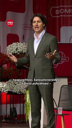 Trudeau nauratti yleisöä SuomiAreenassa