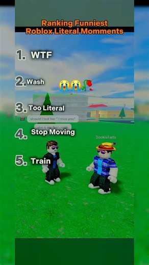 Ranking Funniest Roblox Literal Moments #shorts