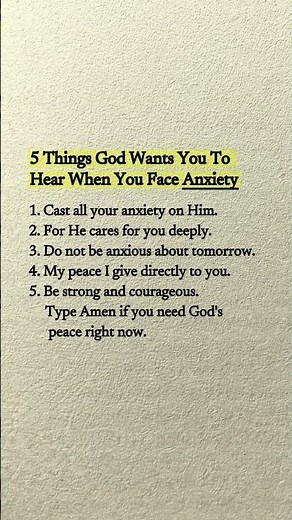 5 Things God Wants You To Hear When You Face Anxiety!