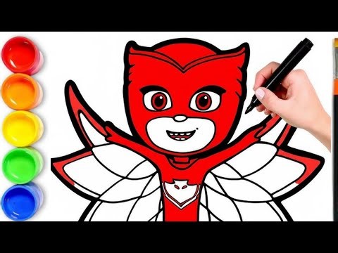 Drawing and Coloring Owlette From PJ Masks