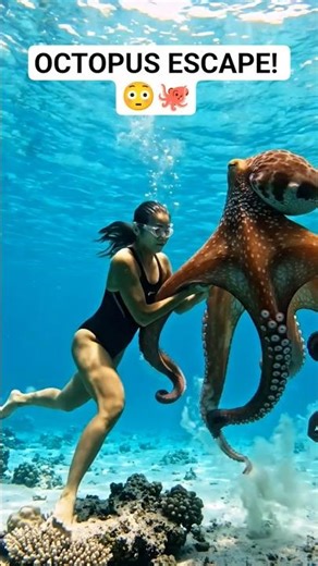 Octopus Escapes in Seconds 😳🐙 (Unbelievable!) #shorts