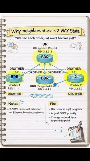 OSPF 2-WAY State Explained | DR BDR DROTHER | CCNA CCNP Exam Trick