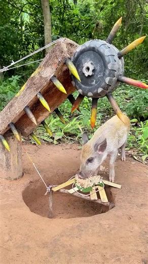 Quick Wild Boar Trapping Techniques in the Forest