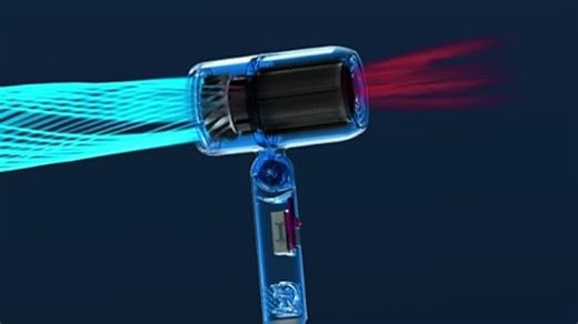 Professioneller Ionen Haartrockner mit AC Motor, 3 Hitze- & 2 Geschwindigkeitsstufen + Kaltluft, Faltbarer Reiseföhn mit Diffusor & Konzentrator für Locken & Glattes Haar