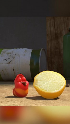 Larva eats lemon #Larva #shortslarva #larvacartoon #funny #tiktok #trending #xuhuong #larvae