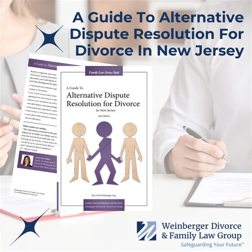 🌟 A Guide To Alternative Dispute Resolution For Divorce In New Jersey🌟 Ready to negotiate your way to a faster, friendlier, and less expensive divorce? A Guide To Alternative Dispute Resolution In New Jersey explains how New Jersey divorce court alternatives, including mediation, give individuals greater control over their divorce settlements. Is ADR right for you? Start finding out! In clear, easy-to-follow language. 📖 Learn more and take the first step toward safety: Books & eBooks by Weinb