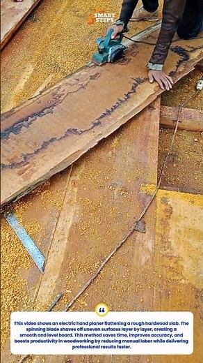 Electric Hand Planer Turns Rough Wood Into Perfect Lumber Fast