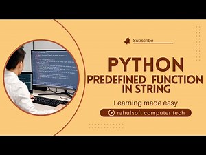 Predefined Function In String In Python (Lec 27)