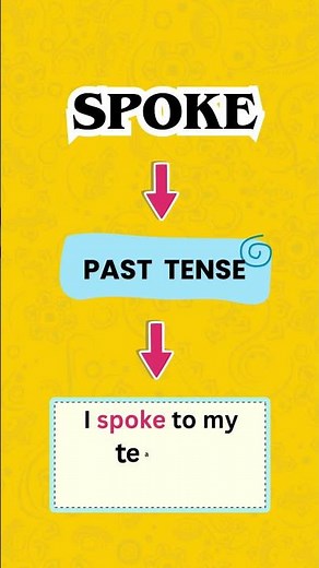 Use of "Speak", "Spoke", "Spoken" | Learn English | Daily English | Action verbs #shorts