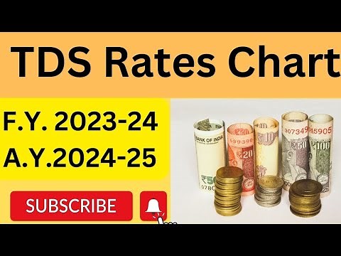 TDS rate chart for FY 2023-24 AY 2024-25 | TDS rate chart 2022-23 | TDS Rate Chart AY 2024-25 | TDS