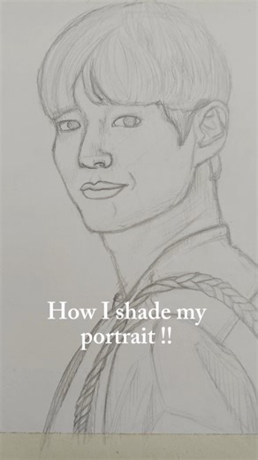 How to shade portrait??? #pencilart #portrait #graphite art