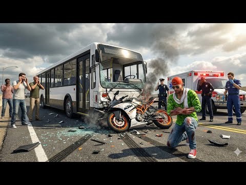 Franklin Purchased KTM Bike And Bus Accident | In Indian Theft Auto Simulator Game