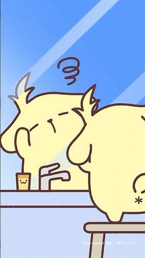 あれ～？ #ポムプリアニメ #ポムポムプリン #POMPOMPURIN #sanrio #寝癖 #寝起き