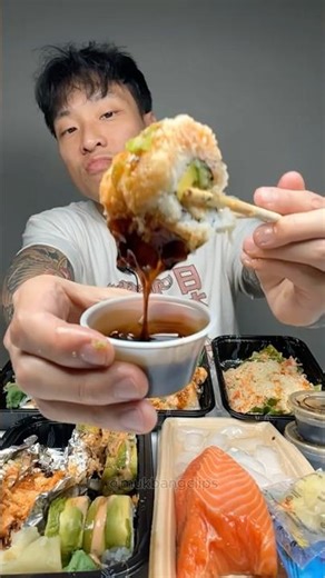 Sushi Mukbang Compilation 😋🍣 #mukbang #food #asmr