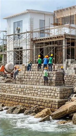 Seaside Villa Built on the Ocean | Luxury Beachfront Transformation#shorts