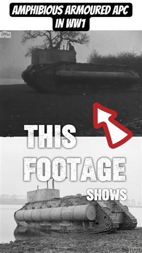 This footage, IWM 1190, shows an amphibious Armoured APC in WW1