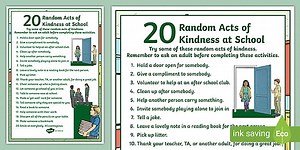 Random Acts of Kindness Display Poster