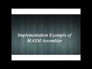 Implementation of MASM assembler