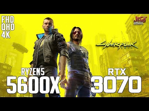 Cyberpunk 2077 on Ryzen 5 5600x + RTX 3070 1080p, 1440p, 2160p benchmarks!