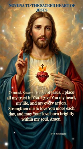 Day 1 Novena to the Sacred Heart of Jesus, June 3, 2026 #prayer