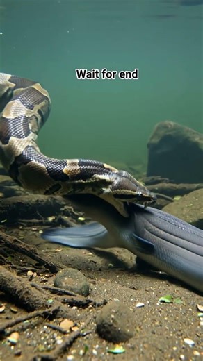 Have a nice day! Reticulated python unexpectedly hunts electric eel, tragic end