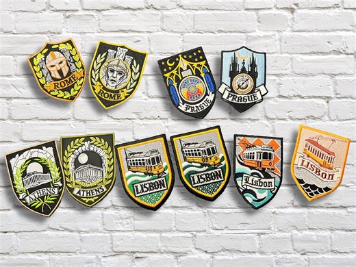 Lisbon, Rome, Athens & More – Embroidered City Travel Patch Collection - Etsy Canada