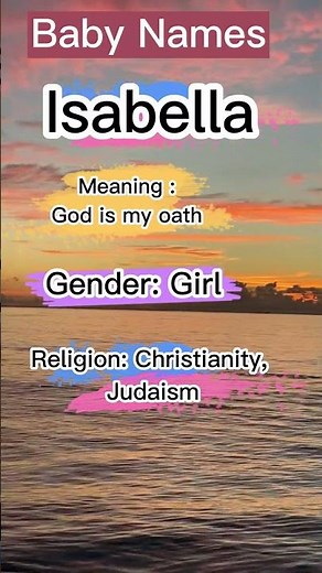 Isabella Name Meaning and Origin #bestname #name #facts