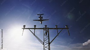 An airport Approach Lighting System (ALS) at Rotterdam The Hague Airport, The Netherlands