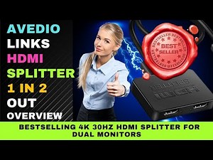 Avedio Links HDMI Splitter 1 in 2 Out 4K HDMI Splitter for Dual Monitors - Watch Video Before Buying