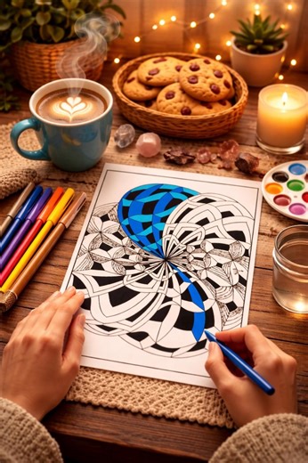 Zentangle Coloring Pages: 7 Hand-drawn Meditative Art Prints (PDF Download A4 Size Set 1) - Etsy