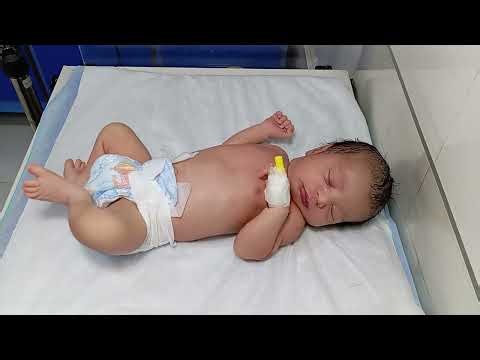 New born baby and sleep mood