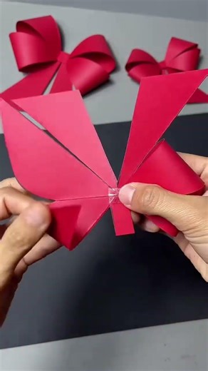Paper bow 🎀 tutorial #diy #craft