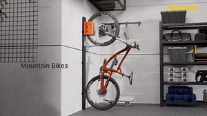 monTEK Automatic Lift Bike Rack – Fits 24-29" Tires, Heavy-Duty Vertical Wall Rack for Bicycles (Up to 71 lbs) - Effortless Lifting, Easy Install - Space-Saving Storage for Garage, Shed, BO