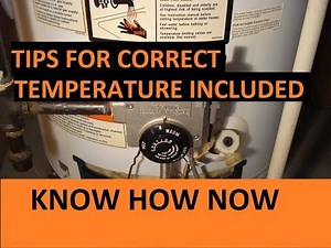 How to Adjust Water Heater Temperature Setting
