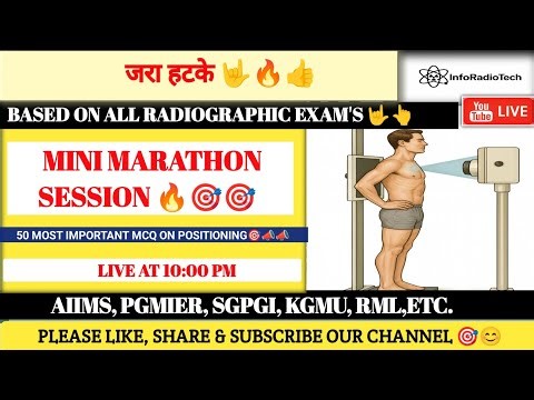 Mini marathon “Top 50 Radiographic Positioning MCQs with Answers | Skull & Spine X-Ray Views |