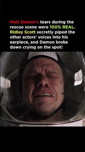 Matt Damon’s Tears in The Martian Were REAL!