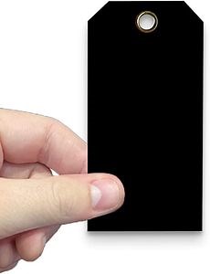 [Hot Item] Black Plastic Tags with Nylon Tie, Cotton Thread, Iron Wire