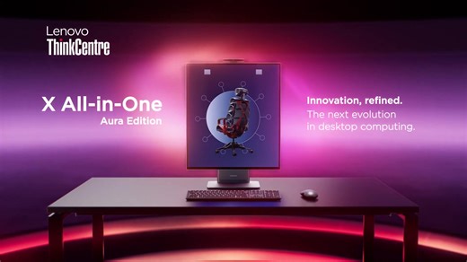 Lenovo ThinkCentre X all-in-one AIO Aura Edition desktop where power meets intelligence