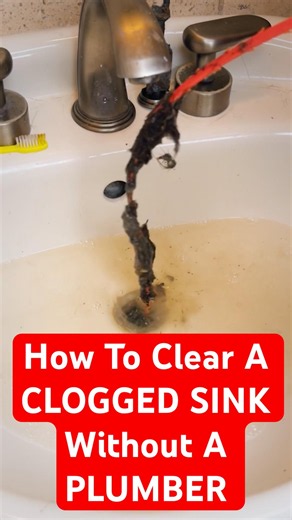 Don't Look Inside Your Bathroom Pipes 😱 #cloggeddrain #diy