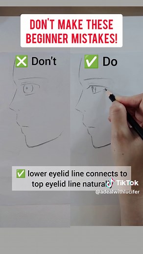 How to draw anime eyes sideview #howtodrawanime #howtodraw