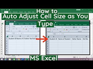 How to Auto Adjust Cell Size as You type in MS Excel | Auto Adjust Cell Size While Typing in Excel