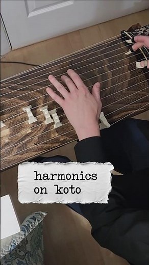 Harmonics on the koto, as they appear in Soukoku #koto #箏 #琴 #Japanesemusic #soukoku #双黒