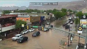Significant flooding rushes through Moab streets