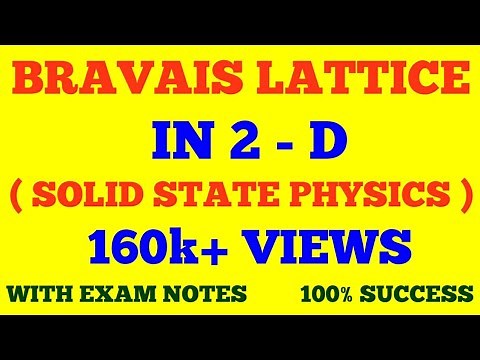 BRAVAIS LATTICE IN 2 - D || BRAVIAS LATTICE IN TWO DIMENSIONS || SOLID STATE PHYSICS || EXAM NOTES |