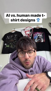 AI vs. human made t-shirt designs 👕 (which sells better?) Stevie Sells #ai #sidehustle #tshirt #printondemand #aiartwork | Stevie Sells